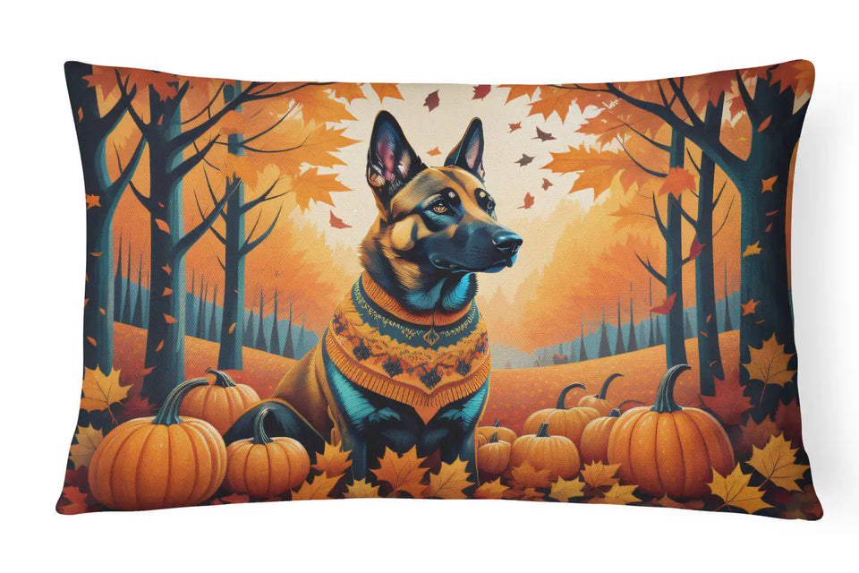 Belgian Malinois Fall Throw Pillow