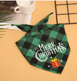 Pet Christmas Plaid Bandanas