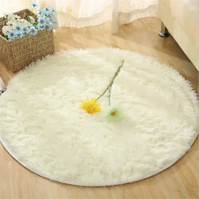 2024 New Warm Thick Round Rug Carpets