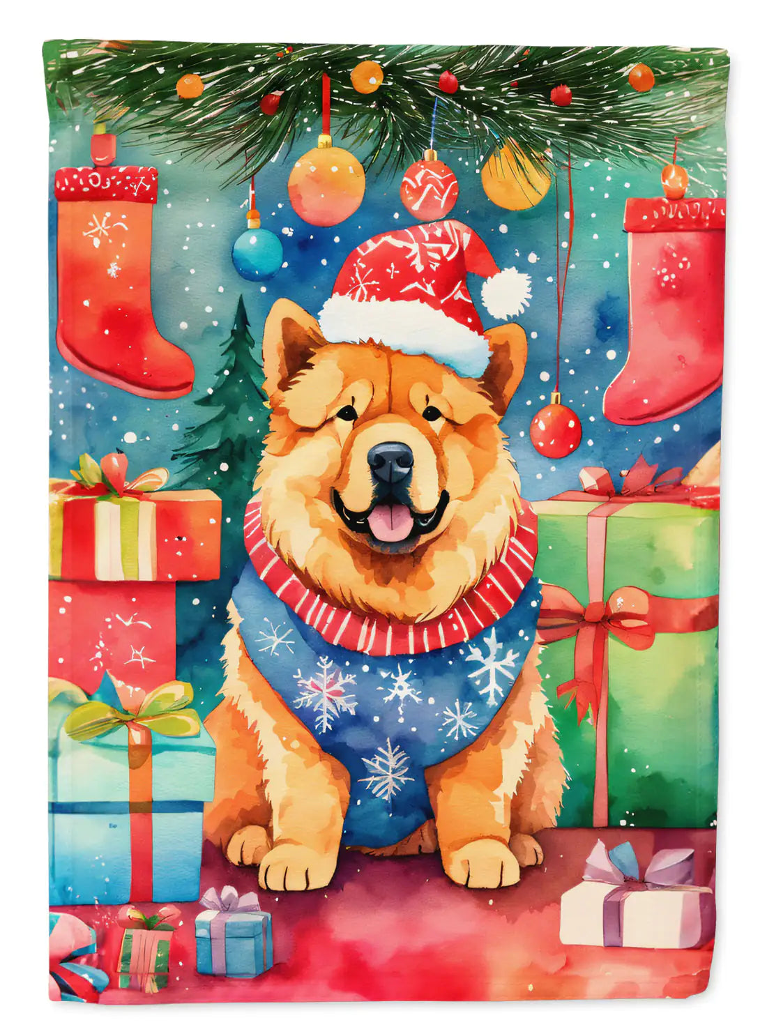 Chow Chow Christmas Garden Flag