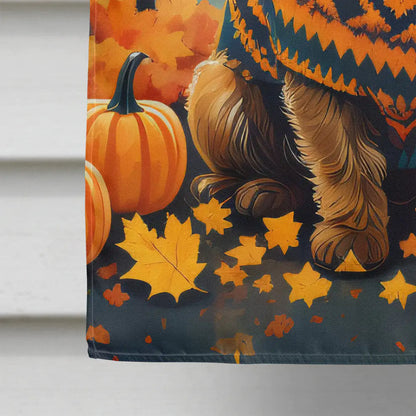 Border Terrier Fall House Flag