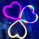 Bedroom Night Lights Neon Heart Lamp