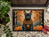 Black French Bulldog Fall Doormat