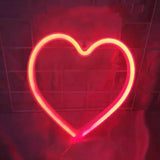 Bedroom Night Lights Neon Heart Lamp