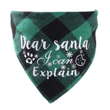 Pet Christmas Plaid Bandanas
