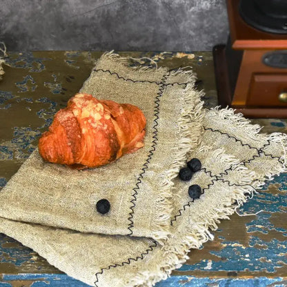 Simple Style Flax Napkin Photography Towels