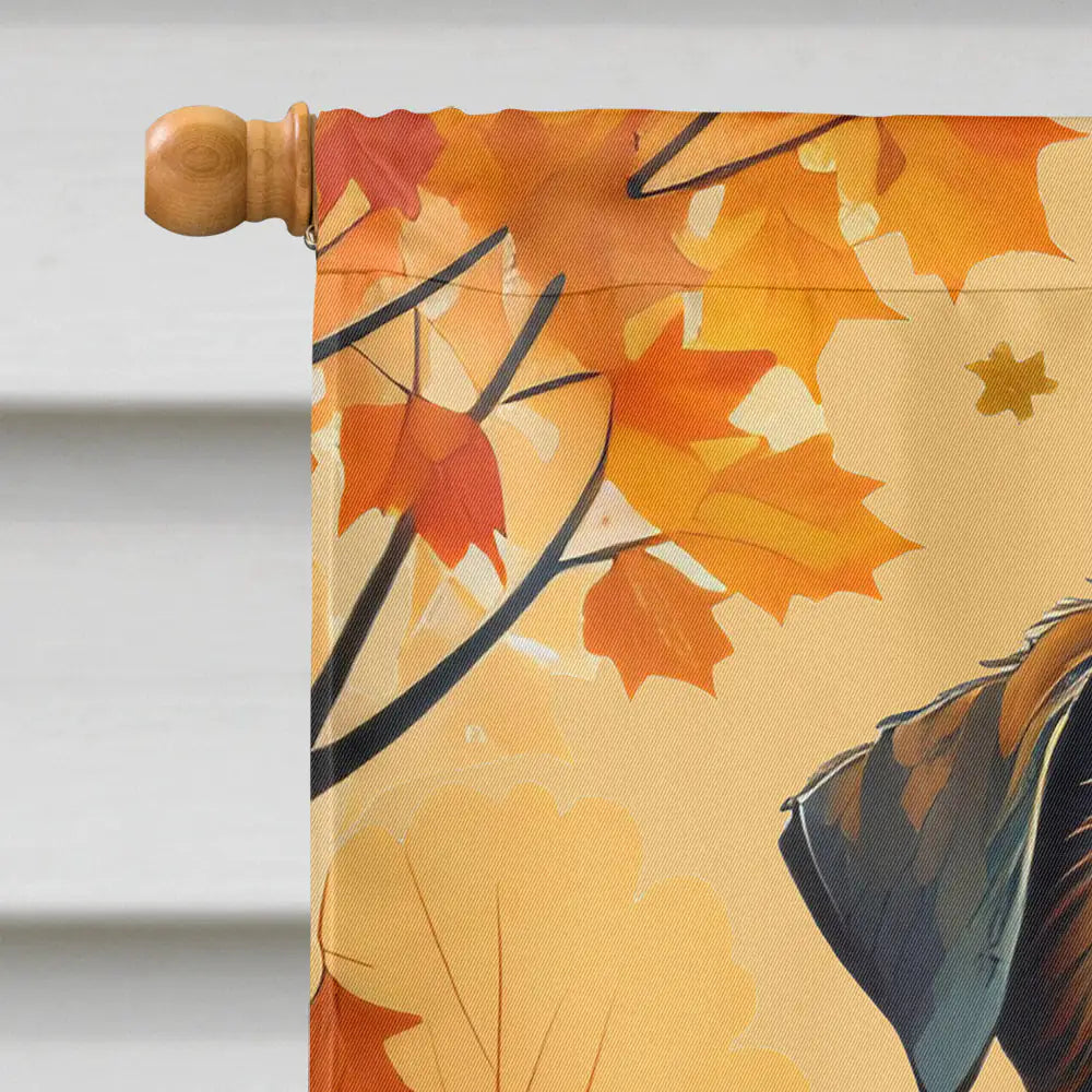 Border Terrier Fall House Flag