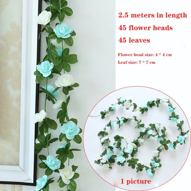 Wisteria Artificial Flower Vine Wreath