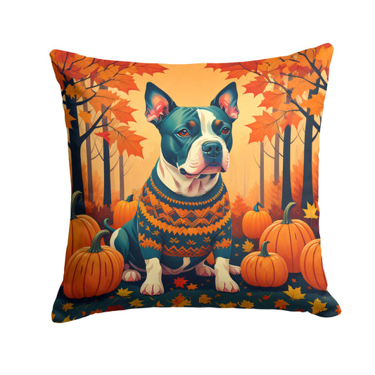 Pit Bull Terrier Fall Throw Pillow