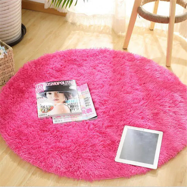 2024 New Warm Thick Round Rug Carpets