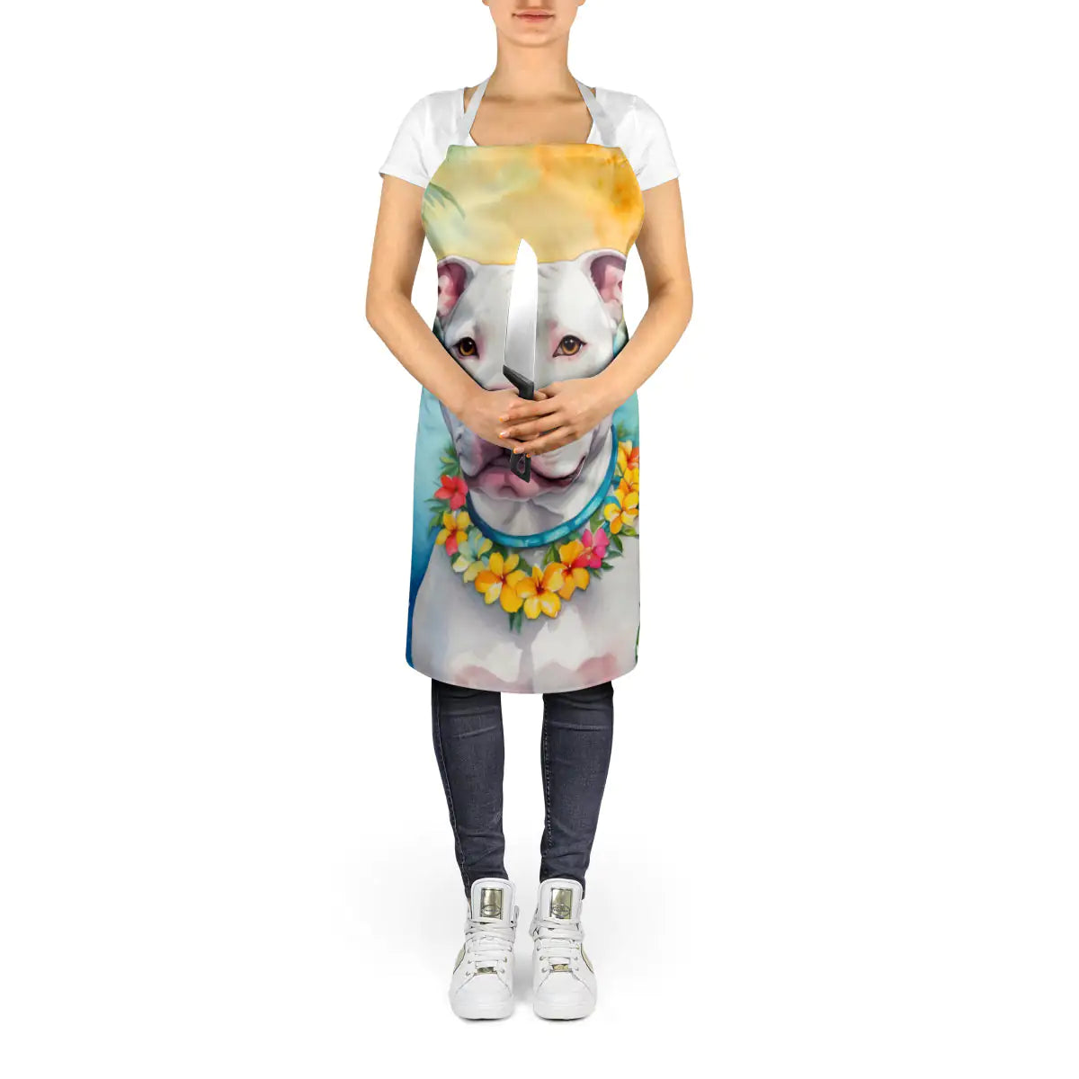 Pit Bull Terrier Luau Apron