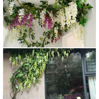 Wisteria Artificial Flower Vine Wreath