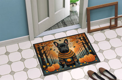 Black French Bulldog Fall Doormat