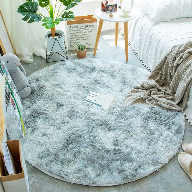 2024 New Warm Thick Round Rug Carpets