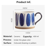 Japanese Style Hand Painted Ceramic Mugs