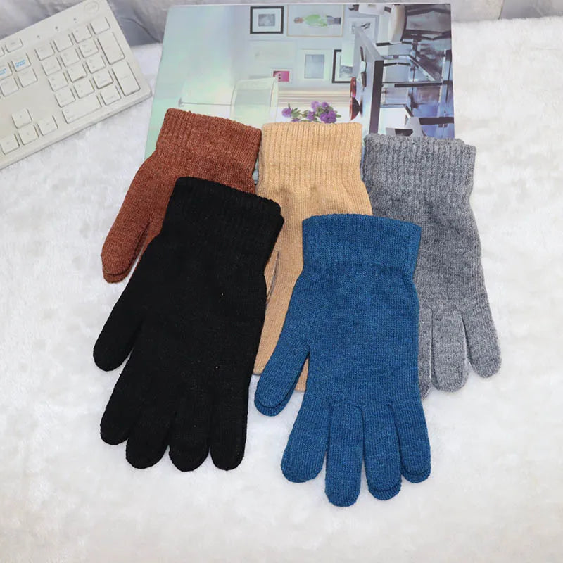 Warm Winter and Autumn Finger Gloves