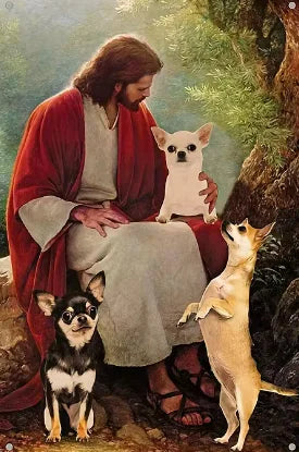 Jesus Chihuahua Lover Wall Decor