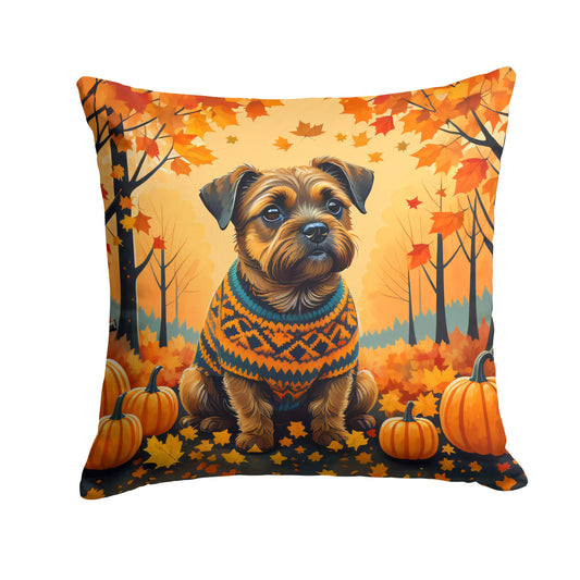 Border Terrier Fall Throw Pillow