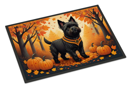 Black Cairn Terrier Fall Doormat