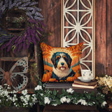 Bearded Collie Fall Throw Pillow