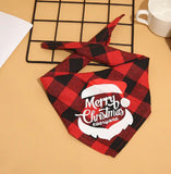 Pet Christmas Plaid Bandanas