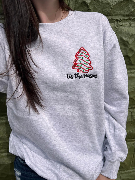 Christmas Cake Embroidered Sweatshirt