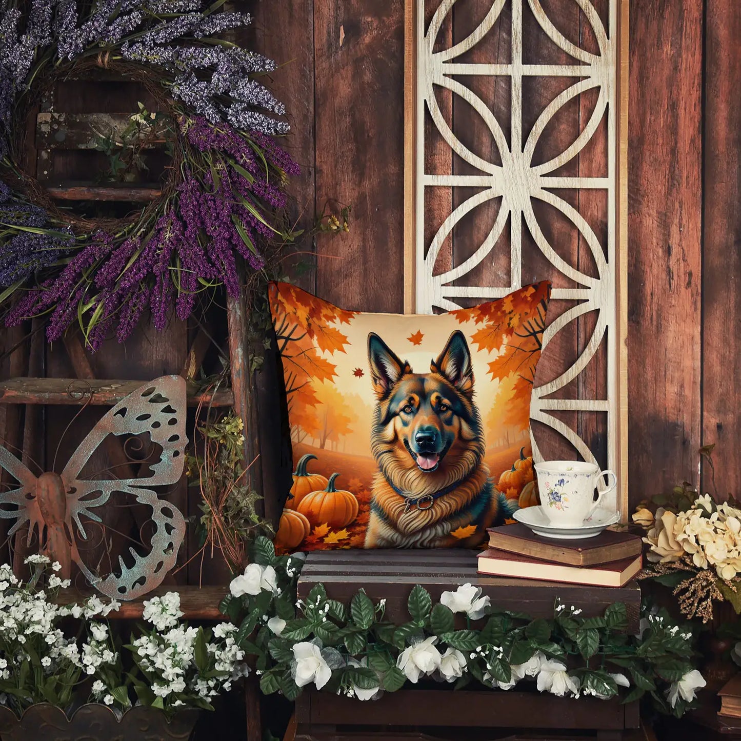 Belgian Tervuren Fall Throw Pillow