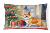 Corgi Cozy Christmas Throw Pillow