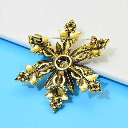 Christmas Crystal Snowflake Pin